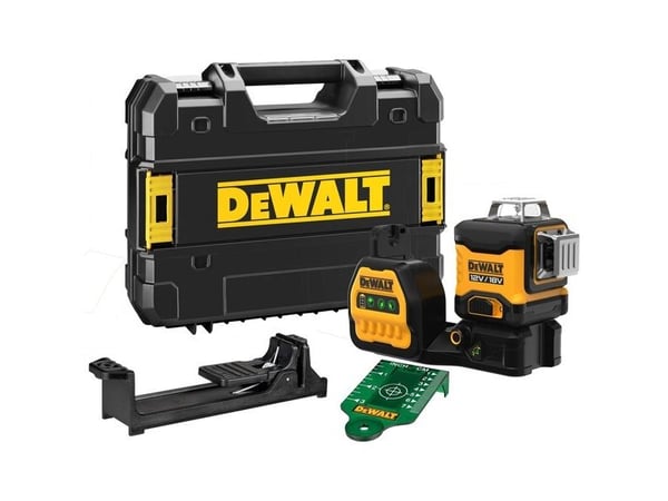 DeWALT DCE089NG18-XJ, 50 m, 3 mm/m, 360°, 360°, Linjalaser, Musta, Keltainen