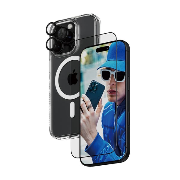 PanzerGlass ® 3-in-1 Protection Bundle iPhone 16 Pro, Apple, Apple - iPhone 16 Pro, Asennus kuivana, Naarmuuntumisenkestävä, Iskunkestävä, Läpinäky...