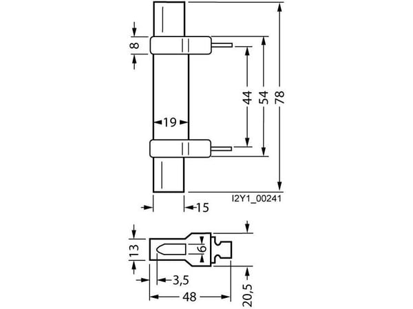 Siemens 3NG1002, 1 kpl, 190 mm, 8 mm, 120 mm, 78 g