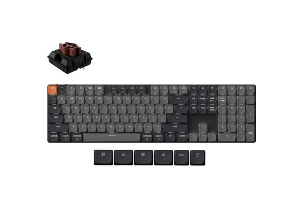 Keychron K5 QMK mekanisk tastatur, kablet og trådløst, QWERTY, svart