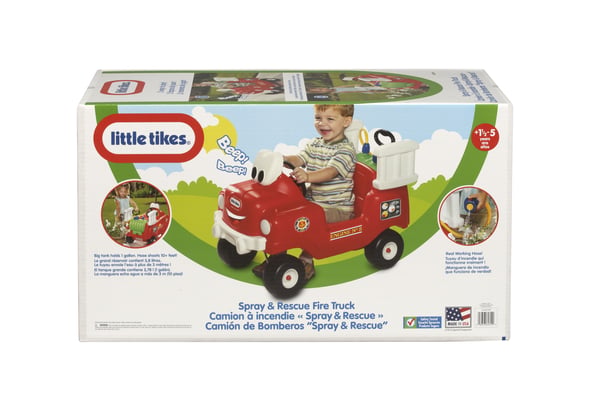 Little Tikes Spray & Rescue Fire Truck, 1,5 år, 4 hjul, Plast, Sort, Rød, Hvit