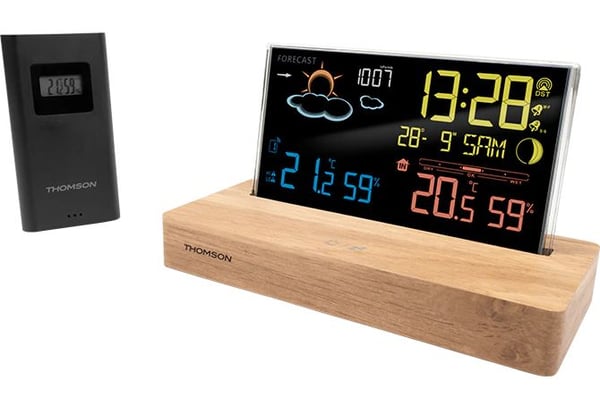 Thomson CT610, Tre, Inne Termometer, Utendørs Barometer, Utendørs Fuktighetsmåler, Utendørs Barometer, 85 - 110 kPa, 20 - 95%, -9,9 - 50 °C, 14,2 -...