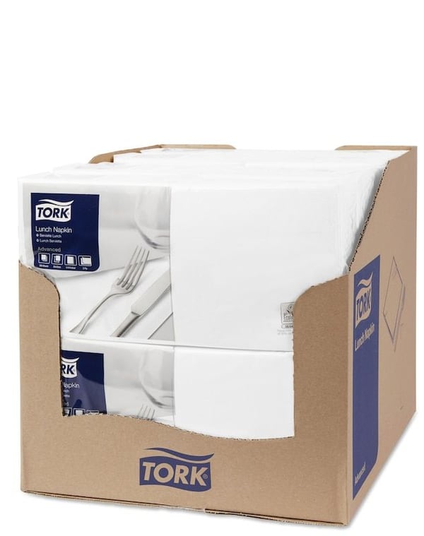 Tork 477149, Valkoinen, Yksivärinen, 320 mm, 320 mm, 16 cm, 16 cm