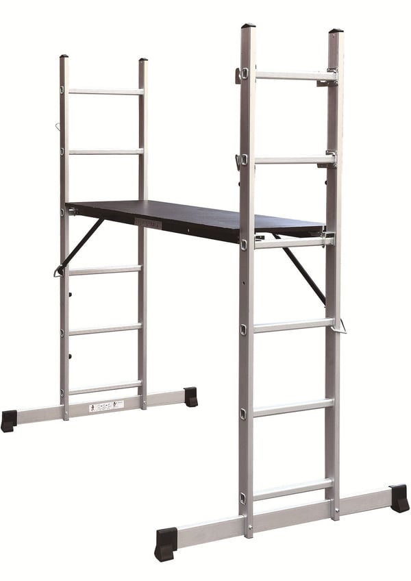 NOBRAND Stillasstige, aluminium/svart, maks. belastning 150 kg