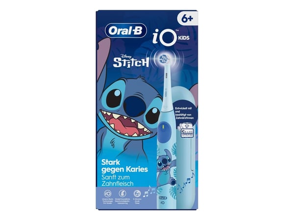 Oral-B iO Kids 6+ lasten sähköhammasharja matkakotelolla, Stitch, sininen