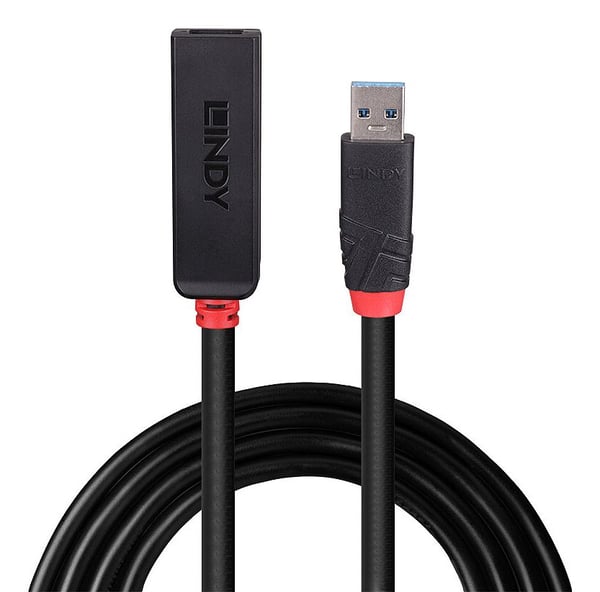 Lindy 43402, USB 3.2 Gen 1 (3.1 Gen 1) Typ-C, USB 3.2 Gen 1 (3.1 Gen 1) Typ-C, 5000 Mbit/s, Svart, Akrylonitrilbutadienstyren, Rund kabel