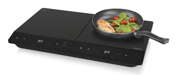 Tristar IK-6162 dobbel induksjonsplate 3500 W 19/16 cm LCD med berøring, svart