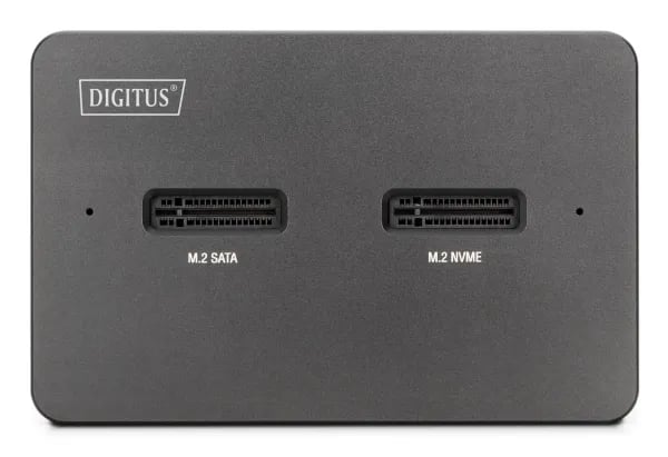 DIGITUS - SSD-dokkestasjon - brønner: 2 - M.2 - M.2 NVMe Card / SATA - USB-C 3.2 (Gen 2)