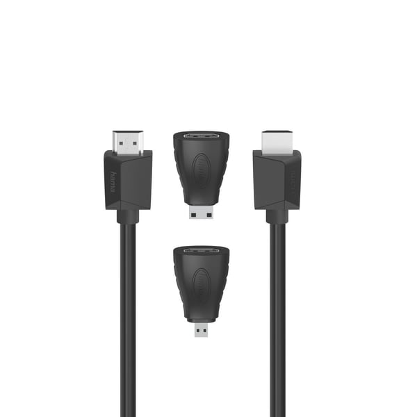 Hama - High Speed - HDMI-kabel med Ethernet - HDMI hann til HDMI hann - 1.5 m - dobbeltisolert - svart - 4K-støtte