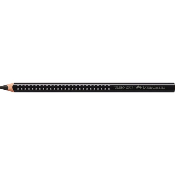 Värikynä, Faber-Castell Grip, JUMBO, musta, kolmionmuotoinen - (12 kpl)