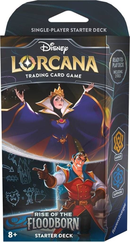 Disney Lorcana: Rise of The Floodborn TCG Starter Deck Amber & Sapphire