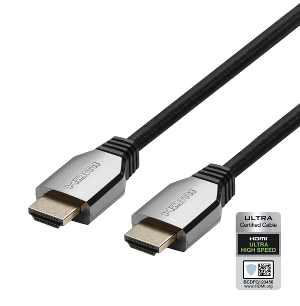 Deltaco 100034 HDMI-kabel 2 m, hann til hann, 8K 60 Hz, svart
