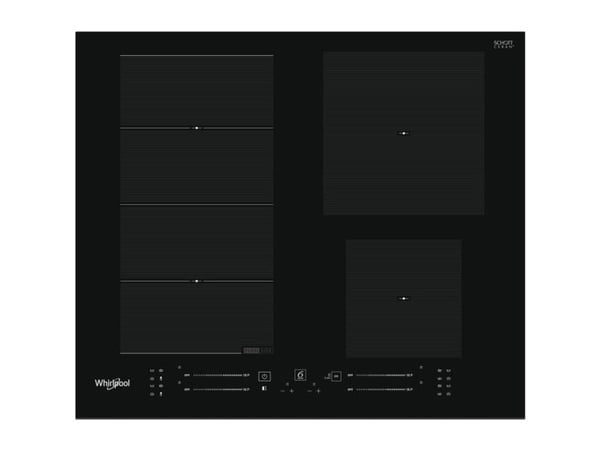 Whirlpool WF S4160 BF, svart, inbyggd, 59 cm, zoninduktionshäll, keramik, 4 zon(er)