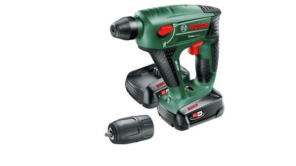 Bosch Uneo Maxx - Roterande hammare - sladdlös - 3-läge - SDS-Quick - 0.6 joule - 2 batterier - 18 V