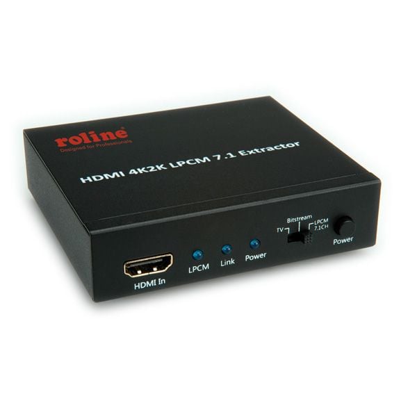 ROLINE 14.01.3442, Musta, 3840 x 2160 pikseliä, 7.1 kanavaa, HDMI, HDMI, HDMI