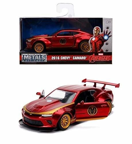 Jada Toys Marvel Iron Man 2016: Chevy Camaro, Bil, Iron Man, Innendørs, 3 år, Metall, Plast, Gull, Rød