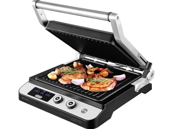 ECG KG 1000 Gourmet, Rostfritt stål, Rostfritt stål, Röra, 290 x 260 mm, 230 ° C, Lock med gångjärn, Låsbart lock