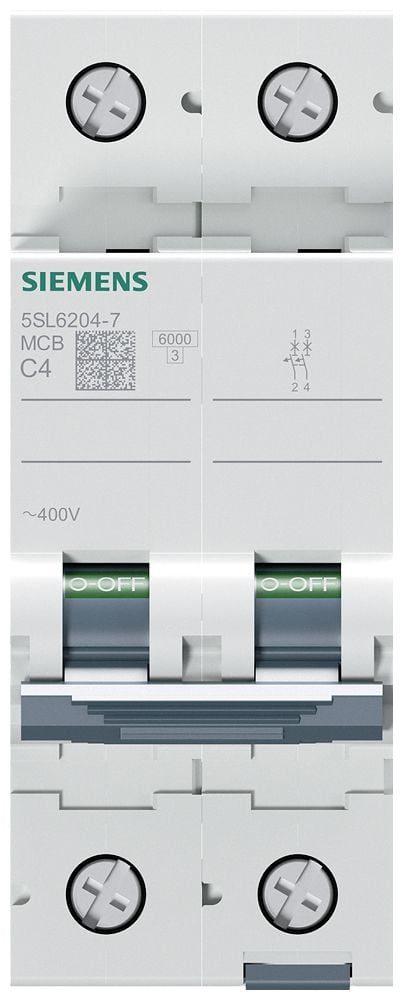 Automatsikring 400V 6kA 2P C 4A