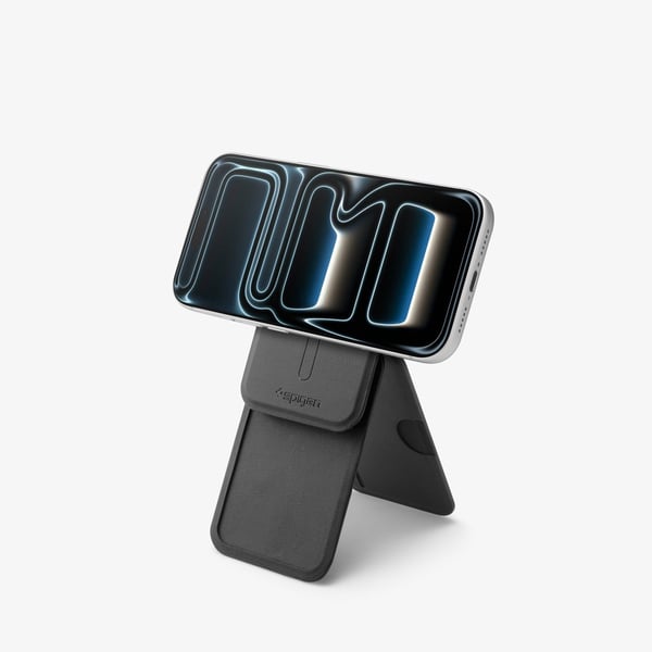Spigen Slim Fold (Mag Fit) S314-2, Kortinpidin, musta, PU nahka, Apple, 1 kpl