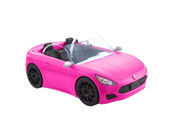 Barbie cabriolet leksaksbil, rosa, för 2 dockor, 3+