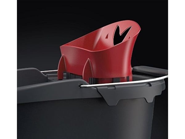 Vileda SuperMocio Revolution Sistema, Mop & bucket set, Mikrokuitu, Musta, Punainen, Valkoinen, Yksi ämpäri