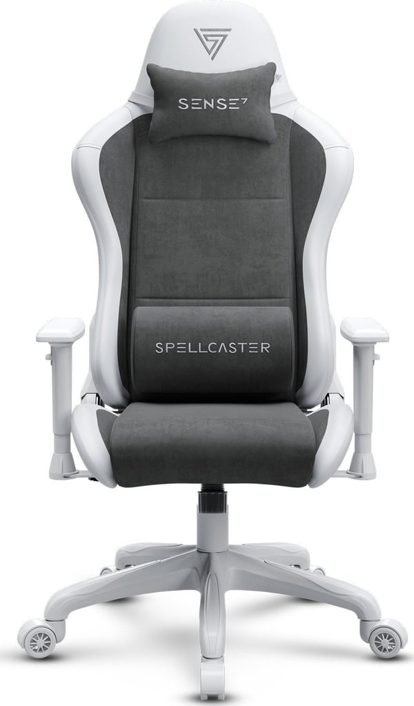 SENSE7 Spellcaster FUKU PU nojatuoli valkoinen ja harmaa