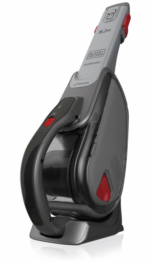 BLACK+DECKER DustBuster DVJ315B - Pölynimuri - käsikäyttöinen - pussiton - titaani/chilipunainen