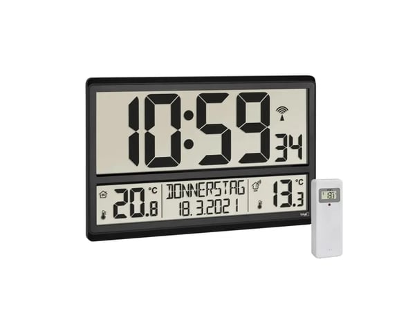 TFA-Dostmann 60.010710, Musta, Kosteusmittari ulkokäyttöön, Lämpömittari ulkokäyttöön, Lämpömittari, Lämpömittari, Muovi, -10 - 50 °C