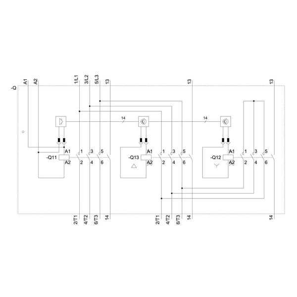 Siemens 3RA2416-8XF31-2AB0 Tähti-kolmio yhdistelmä 3 x kytkin 690 V/AC 1 kpl