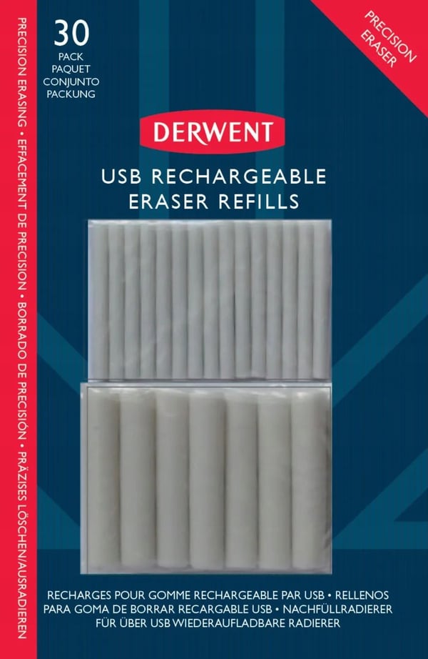 Derwent täyttöpyyhkimet USB-pyyhkimille - 30 kpl