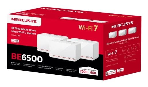 Mercusys HALO H37BE, Hvit, Innvendig lys, Mesh system, 650 m², Dobbelbånd (2.4 GHz / 5 GHz), Wi-Fi 7 (802.11be)