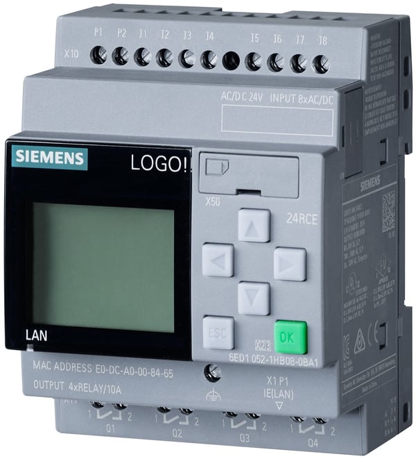 Siemens 6ED1052-1HB08-0BA2 SPS-Steuerungsmodul 24 V/DC, 24 V/AC, IP20, 20.4-28.8 V, CE, RoHS, REACH, 90 mm, 81 mm, 93 mm