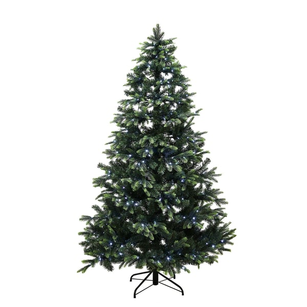 Joulukuusi keinotekoinen PE/PVC "Limited Edition", luokka A+, 180X124 cm, värillinen ja valkoinen LED NORDIC WINTER (780-321)