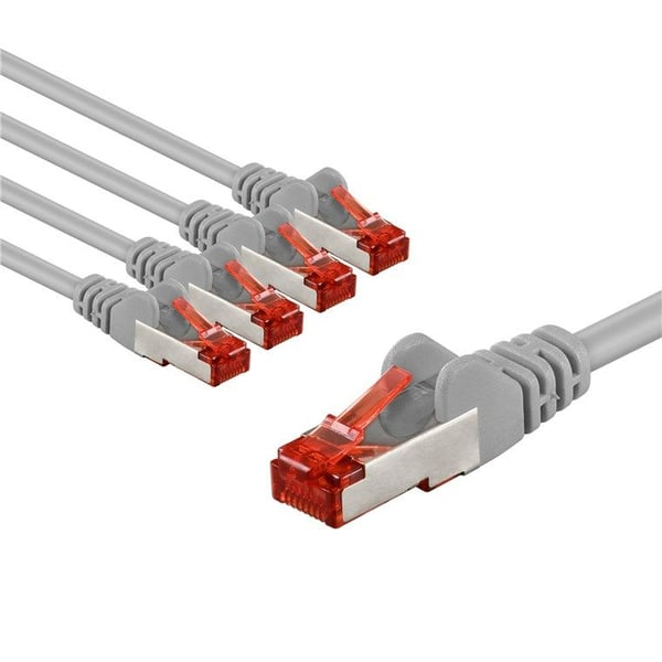 Goobay CAT 6 patchkabel, S/FTP (PiMF), 3 m, grå, 5 - Kabellengde 3 m