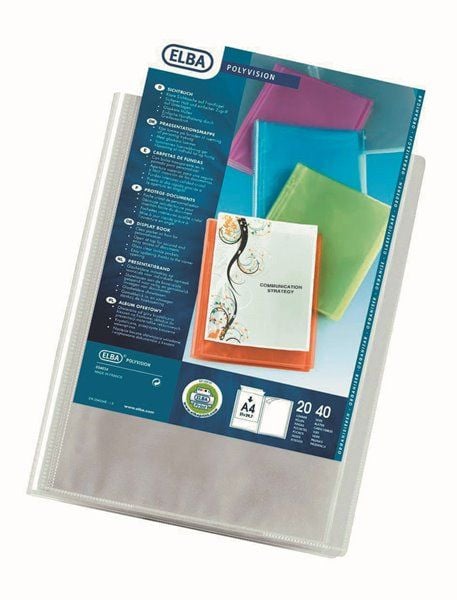 Demonstrationskarta A4 ELBA Transparent Polyvision, til 40 ark