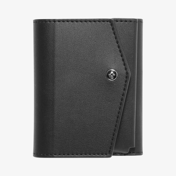 Spigen Valentinus Pro, Kortholder, Svart, PU lær, Apple, 1 stykker