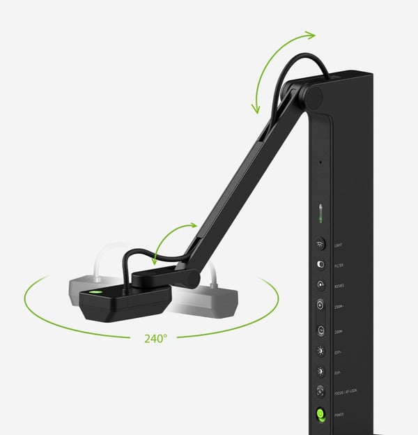 IPEVO VZ-R ULTRA - Dokumentkamera - farge - 13 000 000 piksler - 4096 x 3072 - lyd - HDMI - USB - MJPEG, YUV - DC 5 V