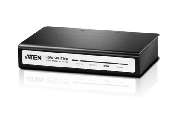 ATEN VS182A-AT-G, HDMI, 2x HDMI, 4096 x 2160 pikseliä, Musta, Metalli, 4K Ultra HD