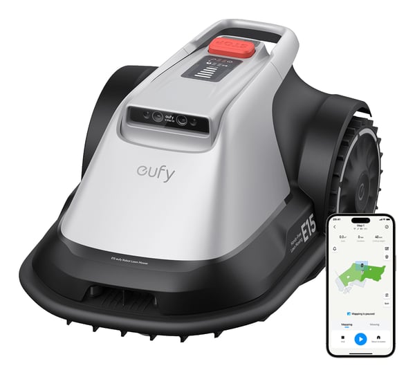Eufy E15 robottiruohonleikkuri 800 m² 20,3 cm, harmaa