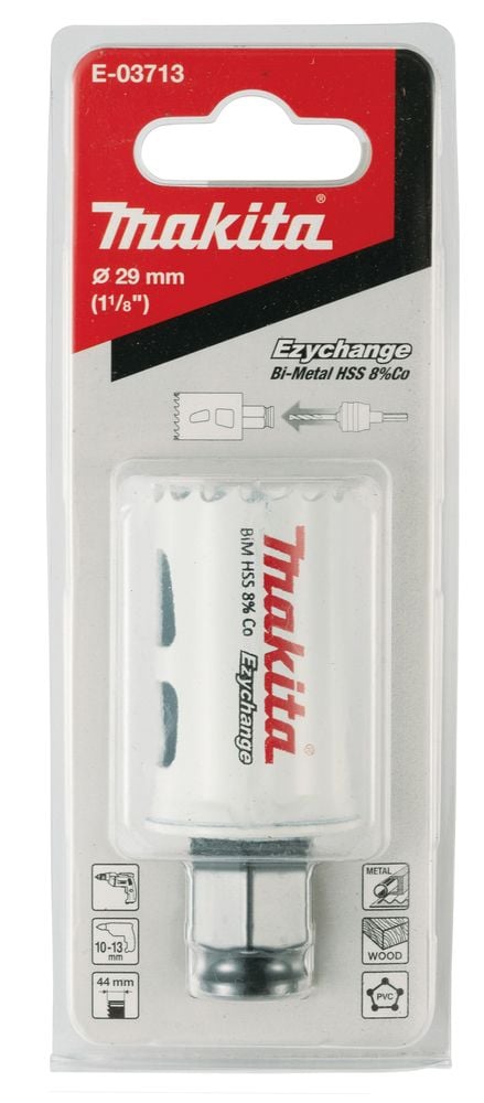 MAKITA BIM HSS-Co 8% 29mm EZYCHANGE METALL, STÅL, ALU, Timmer, PVC