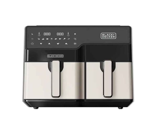 Black & Decker BXAF9000E, Varmluftsfrityr, 9 l, 80 °C, 200 °C, 60 min, Dobbel