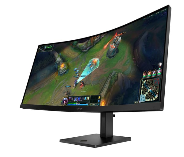 HP OMEN 34 tum WQHD 180 Hz välvd gaming-skärm – 34c G2, 86,4 cm (34"), 3440 x 1440 pixlar, Wide Quad HD, LCD, 1 ms, Svart