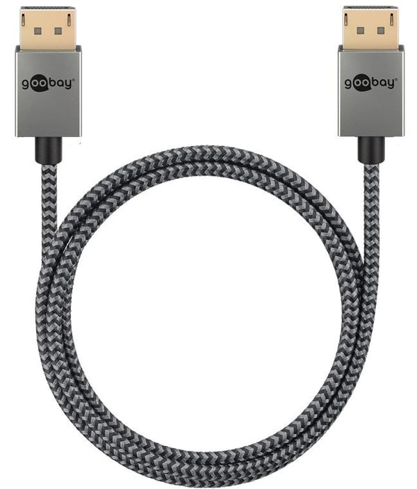 Goobay 77444, 1 m, DisplayPort, DisplayPort, Hankjønn, Hankjønn, 7680 x 4320 piksler