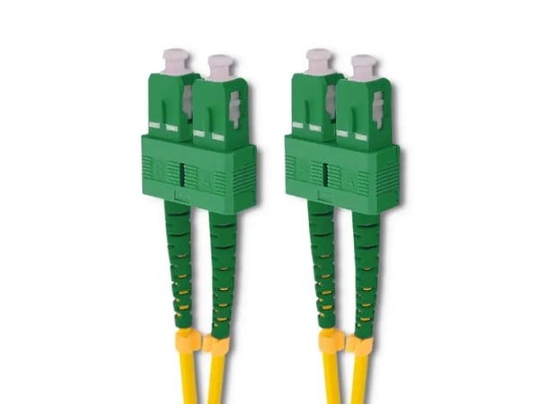 Qoltec - Koblingskabel - SC/APC-enkeltmodus (hann) til SC/APC-enkeltmodus (hann) - 120 m - fiberoptisk - dupleks - 9 / 125 micron - halogenfri - gul