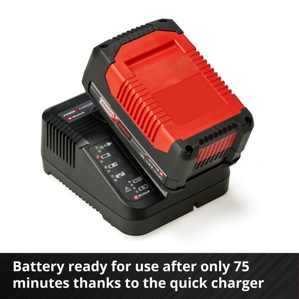 Einhell 4512042, Litiumioni (Li-Ion), 18 V 4,00Ah, Musta, Punainen, 200-260 V, 50/60 Hz, Litiumioni (Li-Ion)