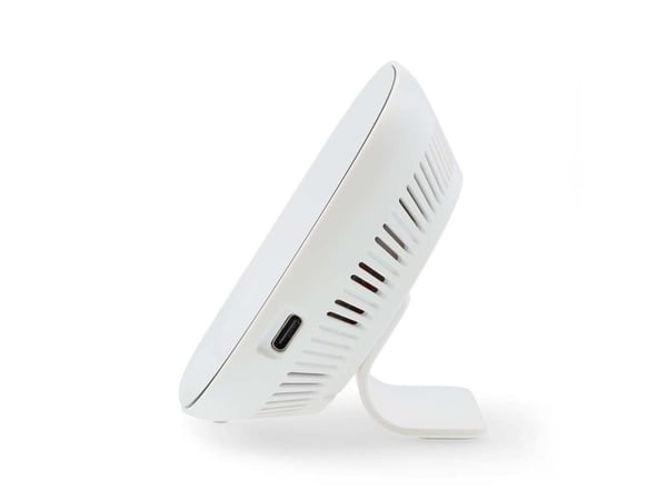 Nedis SmartLife Air Quality Monitor, Svart, Vit, Koldioxid (CO2), Plast, LED, Android, iOS, 1 styck