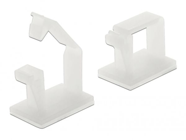 Delock - Kabelholder - hvit (en pakke 10)
