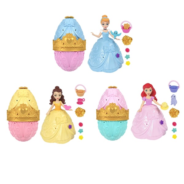 Disney Princess -påskäggsöverraskning med 1 liten docka, 2 kjolar och 10 tillbehör (stilen kan variera), Modedocka, Flicka, 3 År, Pojke/flicka, 122...