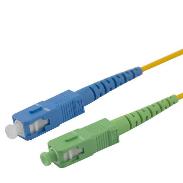 OS2 Fiberkabel, SC - SC, simplex, UPC/APC, 1,5m