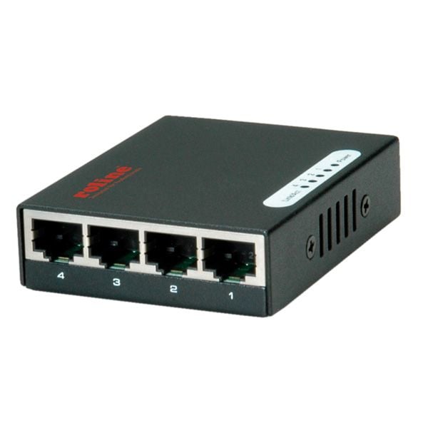 Roline Switch ROLINE Gigabit Ethernet-svitsj, lommestørrelse, 4 porter